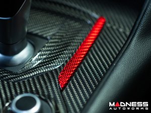 Alfa Romeo Giulia Center Console Frame Trim - Carbon Fiber - Red Candy - Pre '20 Models